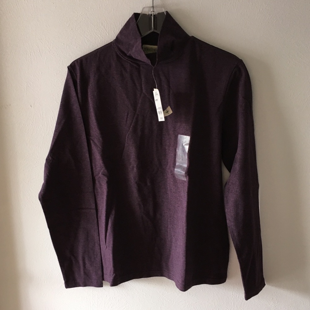 🐢 NWT Plum Colored 100% Cotton Turtleneck